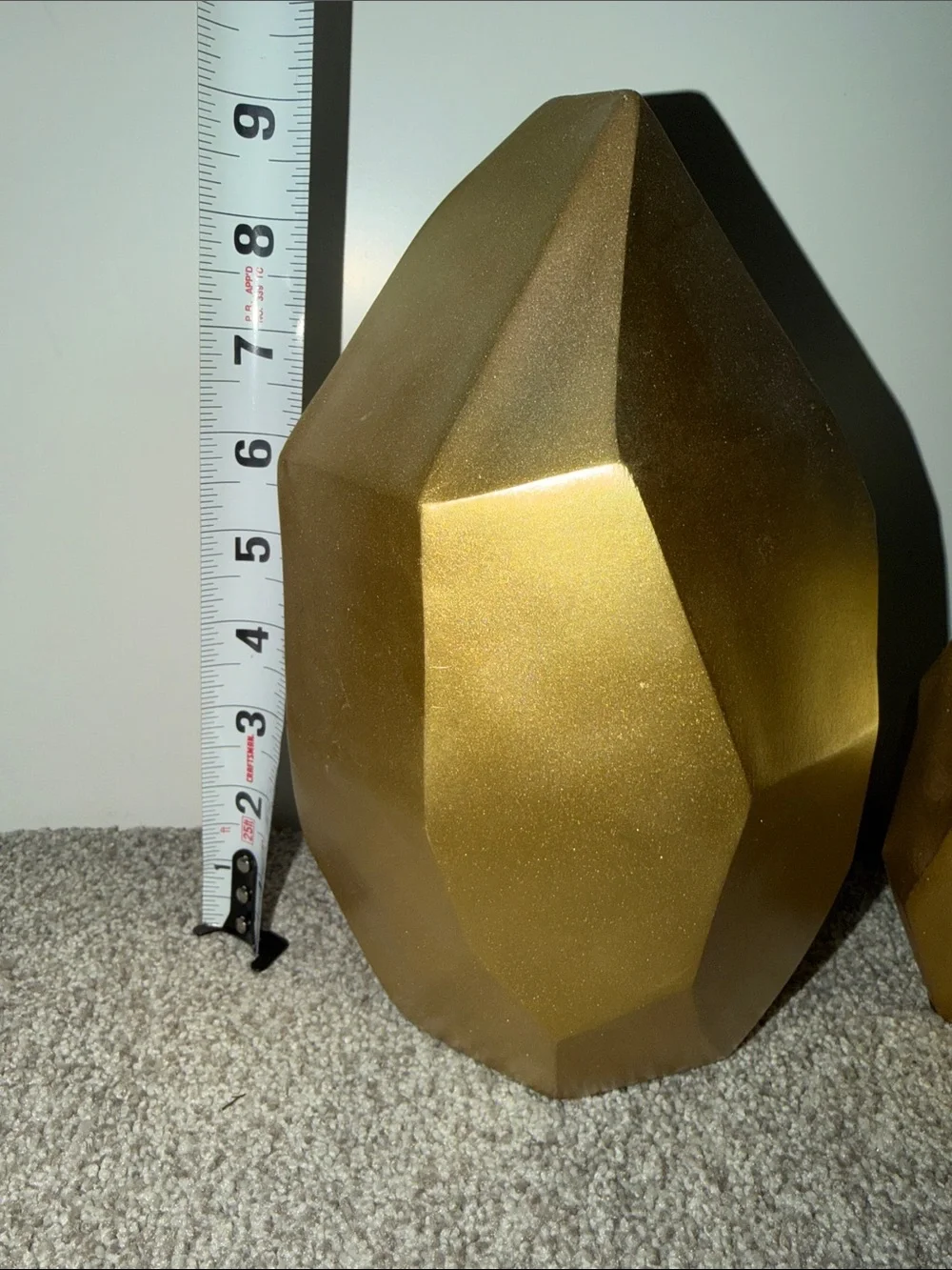 Gold Geometric Accent Sculptures - Set of 2